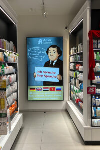 Apotheken-TV in der Adler Apotheke Leipzig