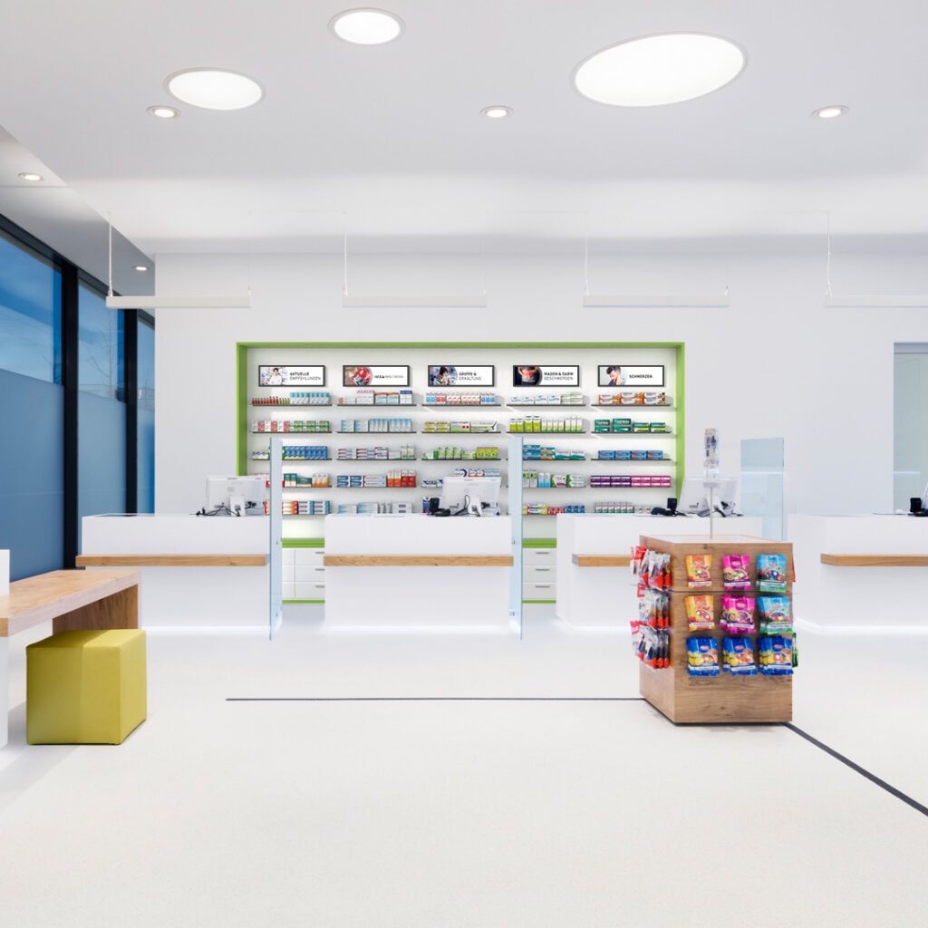 Digitaler Header in Apotheke
