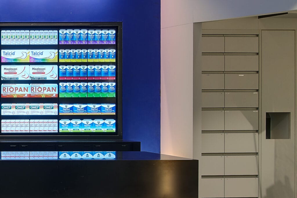 Touch-Videowall Aesculap Apotheke Neumünster