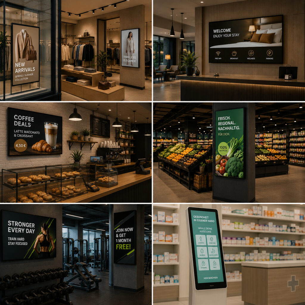 Digital Sigange Lösungen für verschiedene Anforderungen Digital Sigange Lösungen für verschiedene Anforderungen