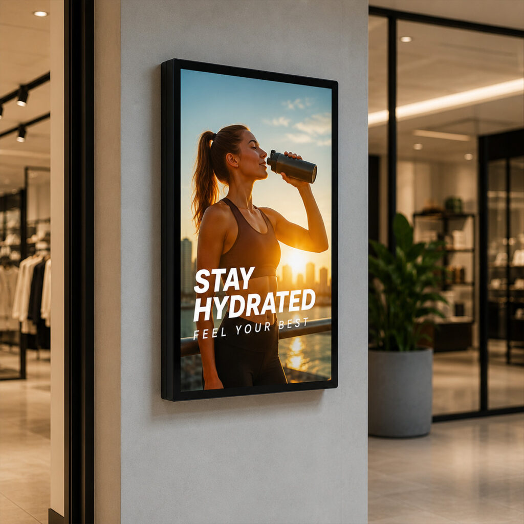 Werbedisplay als Einzelmonitor