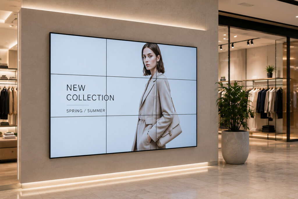 Videowall im Shopping-Center